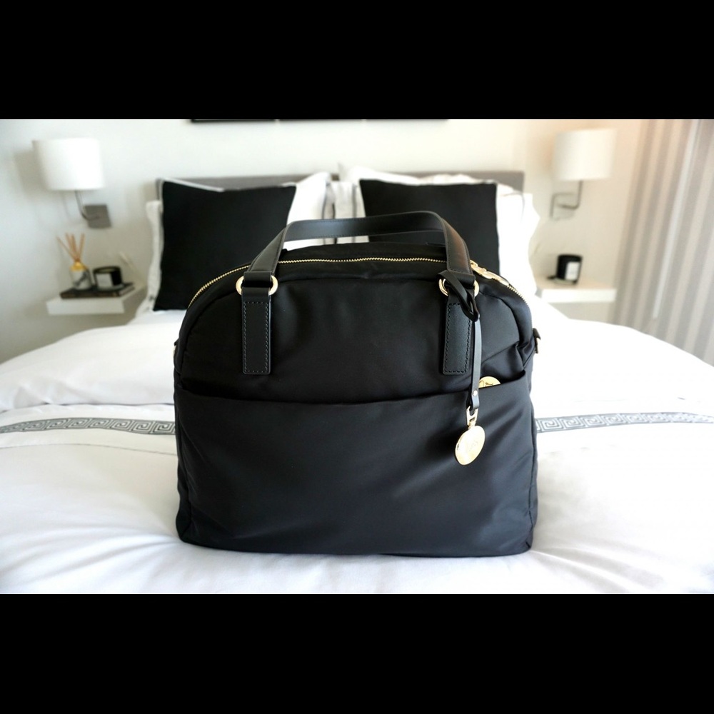 Lo & Sons OMG Bag - Black, Gold, Camel